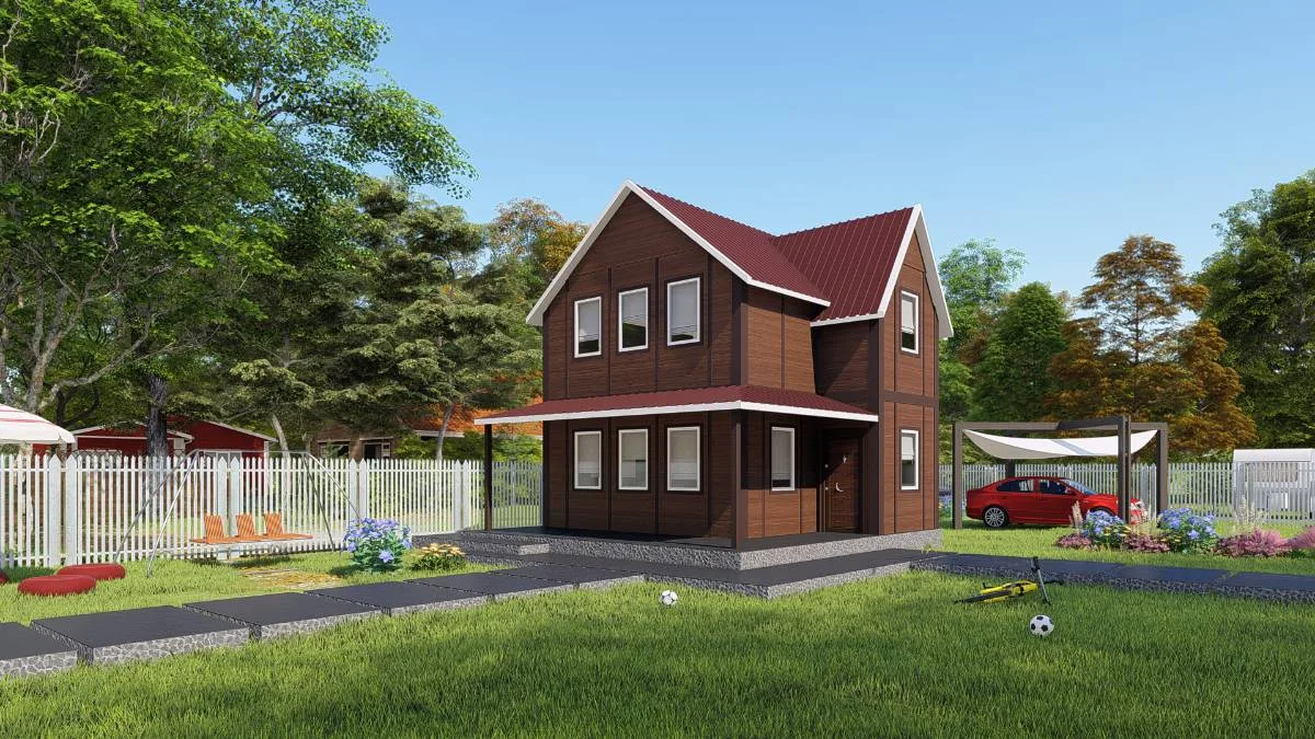 100 m² 2 Katlı 3+1 Prefabrik Ev