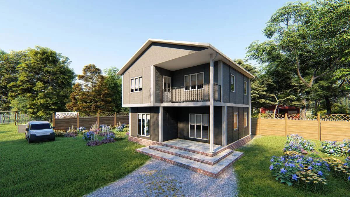 122 m² 2 Katlı 3+1 Prefabrik Ev