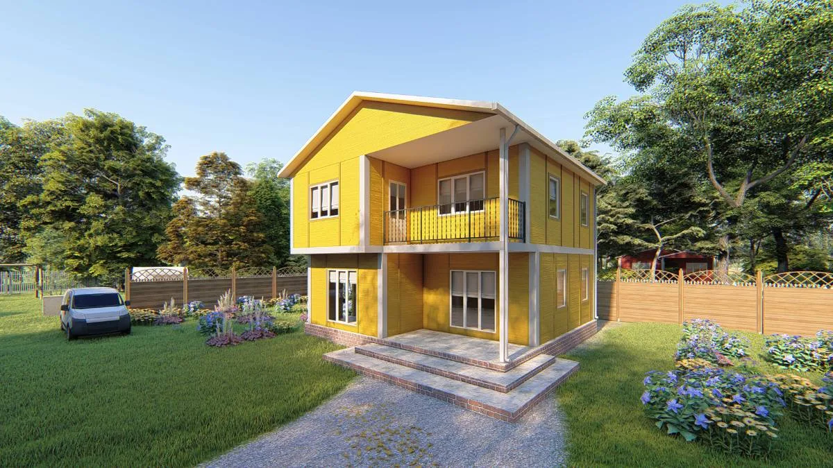 122 m² 2 Katlı 3+1 Prefabrik Ev